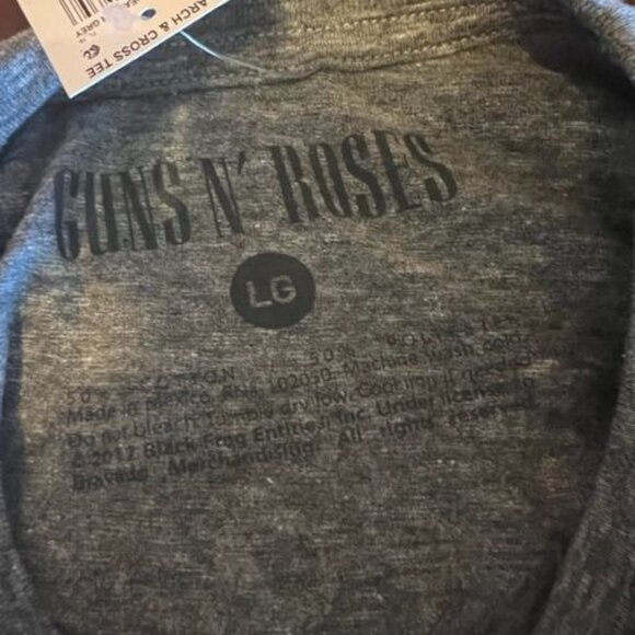 Guns N Roses T-Shirt appetite for destruction graphic both sides heather gray - Picture 9 of 9